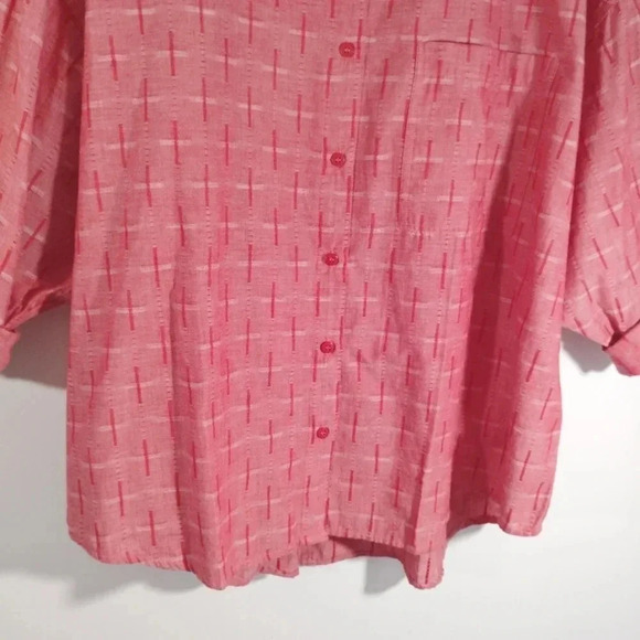 Vintage Gitano Button Down Shirt 100% Cotton Roll Tab Sleeve 24 44 Camp 24W - Picture 8 of 12